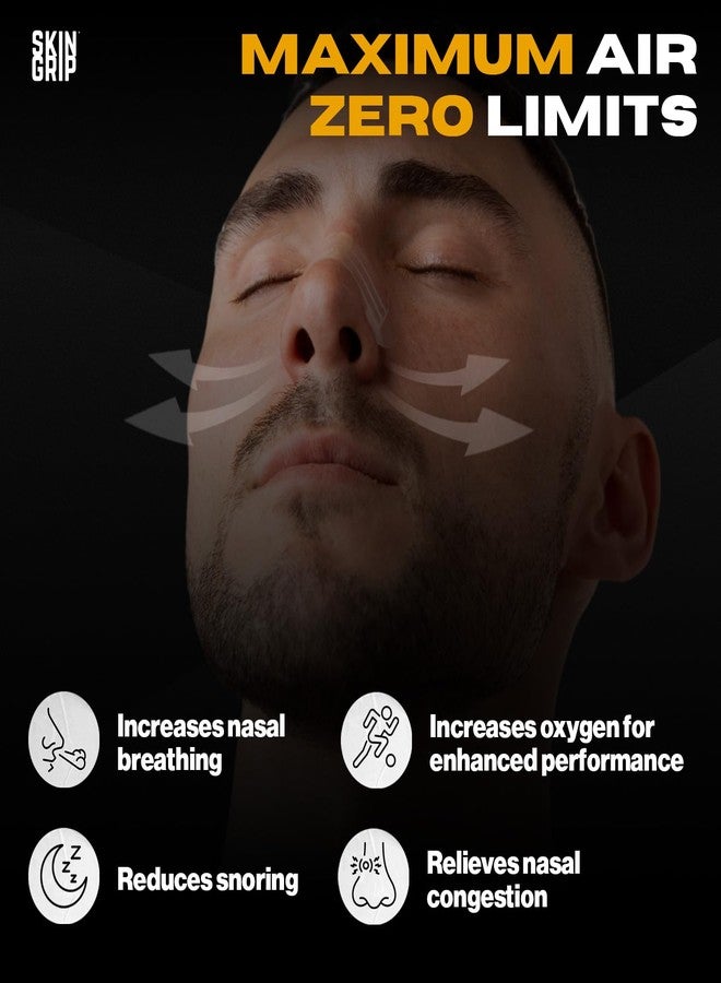 Skin Grip Nasal Strips for Snoring & Breathing – Instant Relief from Nasal Congestion, Drug-Free Snore Strips, All-Day Hold – Sleep Better, Exercise Stronger, Travel Confidently – 90-Day Supply, Clear - Image 3